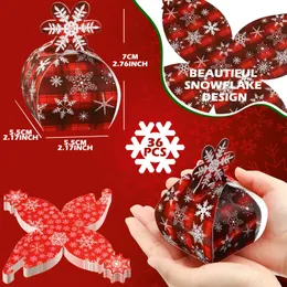 Noel dekorasyonları 3D Goody Hediye Kutuları Tatil için Yay ile Noel Goodie Paper Okul Sınıf Partisi Favor Malzemeleri Şeker Treat Car Othh8