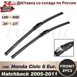 Przednie wycieraczki przednie ostrza wycieraczki do Honda Civic 8 Europejska hatchback 2005-2011 przednią szybę przednie okno 26 „23” (typ statku kosmicznego) Q231107