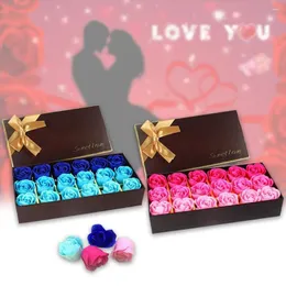 Fiori decorativi 18 pezzi/scatola Sapone profumato Utile confezione regalo floreale realistica con rose per matrimoni