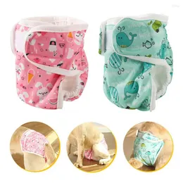 Dog Apparel Diaper Pants Fashionable Elastic Band Design Convenient Cartoon Print Pet Underwear Accessories