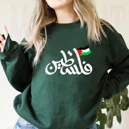 女性のパーカーパレスチナスウェットシャツストリートウェアレングスリーブトップ美学シャツ冬の服アニメパーカートップス