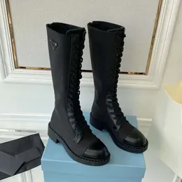 캐주얼 신발 최고 품질의 여성 Re-Nylon Boots 무릎 가죽 신발 전투에 검은 플랫폼 화이트 카우보이 첼시 부츠 Ada 2023