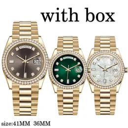 Mens Womes Watch 2022 New Designer Diamond Luxury Watches 41mm 36mm Automatisk mekanisk rörelse 904L rostfritt stål armband lysande vattentäta damer klocka