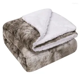 Blankets Fuzzy Faux Fur Thermal Soft Throw Blanket Plush Leopard Print Pattern Sherpa Microfiber For Bed Couch Kids Cover