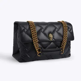Shoulder Bags Kurt Geiger London 38cm Soft Leather Handbags Luxury Black Chains Shoulder Bag Big Cross Body Purse and bag NG6Y