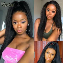Venice Hair Pre Supled Full Lace Human Wigs for Black Women Wig Frontal Wig con bebé 150% Kinky Straight Remy