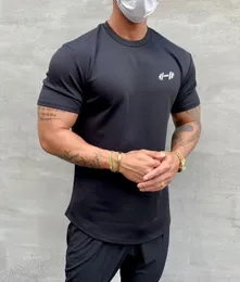 T-shirt da uomo T-shirt da palestra estiva Abbigliamento da uomo Bodybuilding Fitness T-shirt ampia casual a maniche corte in cotone T-shirt muscolare da uomo 230407