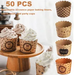 Bakgereedschappen 50 stuks Cupcake Paper Cups Wrapper Cake Cup Bakkerij Feestartikelen Bruiloft Mold Muffin Liners