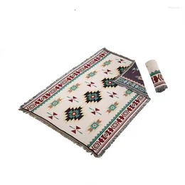 Kudde utomhus camping filt tält matta retro etnisk picknick pad lunch paus bomullsduk handduk jacquard matta