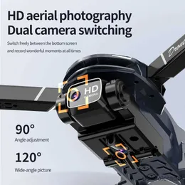 Drones Nouveau Mini Drone un clic retour 4K HD double caméra Position du flux optique photographie aérienne pliable quadrirotor Dron jouets R231107
