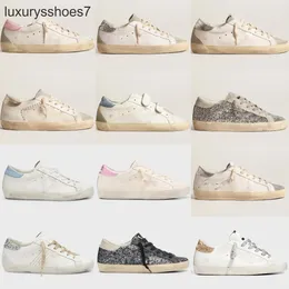 luxury Fashion Super Star Sneakers Women Casual Shoes Classic White Do-old Italy Brand Sequin Dirty Designer Superstar Man Shoe