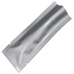 Silver Pure Aluminium Foil Package Bag Mylar Heat tätning Snack Storage Puches Livsmedelshantverk förpackningsväskor iHTPI