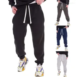 メンズパンツ360g厚さフリースプラスサイズの男性用服の秋と冬のルーズスポーツズボン青少年のソリッドカラーカジュアルスウェットパンツ男性
