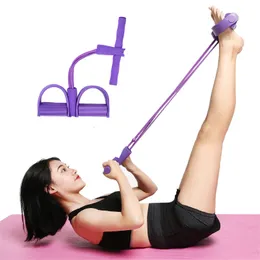 Fasce di resistenza 4 Tube band fitness Latex Pedal Exerciser Situp Pull Rope Expander Elastico Yoga attrezzature esercizio domestico 230406