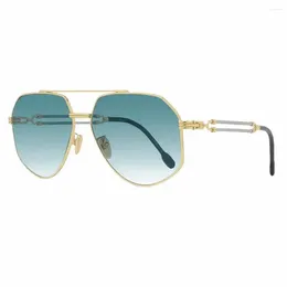 Sonnenbrille Luxus Vintage Mode Ultraleicht Reines Titan FG40030U Persönlichkeit Pilot Design Big Square Frauen Mann Eine Top Qualität