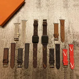 Apple Watch Band için deri Tasarımcı Watch Band Sapanlar 49mm 38mm 42MM 44mm 45MM iwatch serisi 8 9 4 5 6 7 Sapanlar Bilezik Orijinal Monogram Mektubu Baskı AP Saat Kayışı