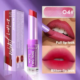 Two-tone Lipstick Gradient Lip Bite Lipstick Matte Pearlescent Sexy Red Tint High-Pigment Long-lasting Lipstick Bitten-lip Look