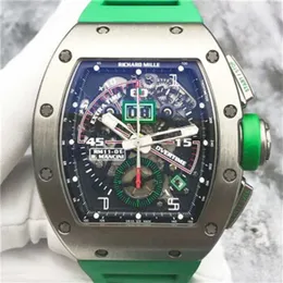 Richarmill Uhr Tourbillon Automatische mechanische Armbanduhren Schweizer Damenuhren RM1101 Herrenuhr Datum Monat Zeit Flug Rücksprung 50 x 427 mm Automatik WN-WB73