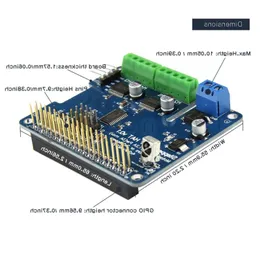 Freeshipping Raspberry Pi 3 Motor HAT Função completa de placa de expansão de robô Suporte Raspberry Pi 3 / 2B / B (Stepper / Motor / Servo / IR Rem Smhn