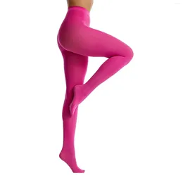 Mulheres meias de cintura alta leggings de fitness para estiramento esporte yoga calças cor sólida apertado push up magro sem costura