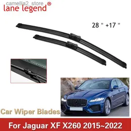 Wycieraczki przednia na jaguar xf x260 2015 ~ 2022 Akcesoria przednie okno Ostrza wycieraczki LHD Rhd przednia szyba przednia wymiana samochodu 28 „17” Q231107