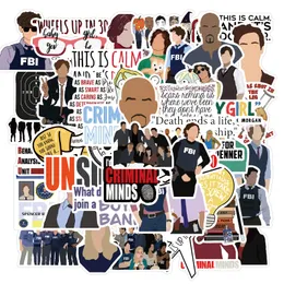 50PCS Criminal Minds Aufkleber Unsub US TV Graffiti Aufkleber Crime Clam Dekor Aufkleber für Notebook Gitarre Skateboard Gepäck