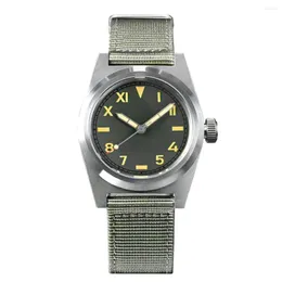 Zegarek San Martin męscy Automatyczne zegarki Mężczyźni Watch Mechanical Randwatch 200m Waterproof C3 Luminous Sapphire Nylon Pasp NH35