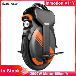 Nyaste inMotion V11y Unicycle Air Suspension 84V 2500W 1500Wh Self Balance Scooter Electric Build-In handtag Monowheel Hoverboard EU Stock