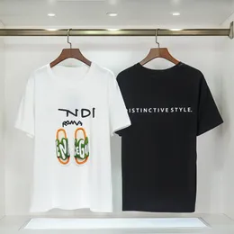 メンズレタープリント Tシャツ高級黒ファッションデザイナー夏の高品質トップ半袖サイズ S-XXL