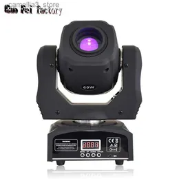 Moving Head Lights Moving Head LED LYRE 60W Spot Light with Voice Auto Rotate Mobile Lamp 512dmx Control för Stage Party Wedding DJ Q231107