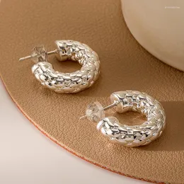 Hoop Earrings 925 Silver Needle Vintage For Women Grils Exquisite Geometric Huggies Pulseras Mujer Eh1020