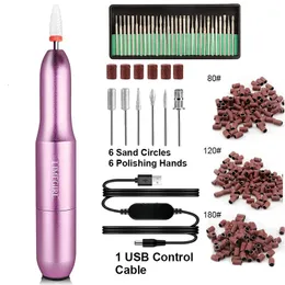 Conjunto de manicure para unhas Limegirl 20000 RPM Broca elétrica para unhas Máquina de corte ergonômica portátil para corte de pontas de unhas ergonômicas Arquivos de instrumentos para unhas 231107