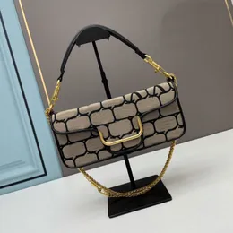 Women Shoulder Bag Cross Body Bags Canvas Handbag Embroidered Letter Printing Leather Short Handle Dismantling Chain Handheld Metal Buckle High Quality Clutch