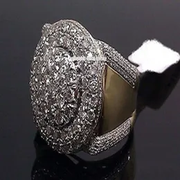 Round Cut Diamond Pinky Band Men Ring Anniversary Gift Engagement Bridal Wedding Rings smycken Storlek 5-11290L