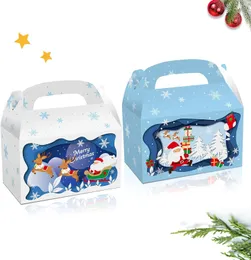 زخارف عيد الميلاد صناديق هدايا interoore goody مع علاج الورق المتنوع الحلوى للورق للأطفال حزمة لوازم الحفلات من 12 قطرة التسليم ot19c