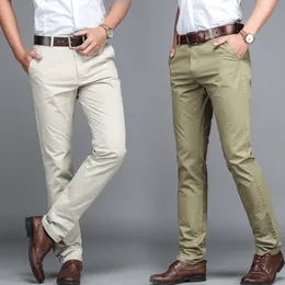 Men's Pants TECHOME Fashion Trousers Men's Brand Apparel Plus Size Spring/Summer Casual Pants Men's Cotton Slim Fit Chino 230407