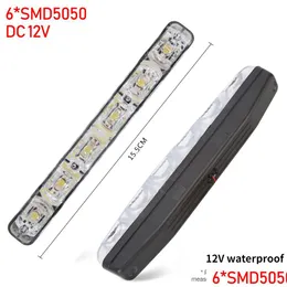 LED Daytime Running 2/1pcs Light Stylowe światło dzienne DRL 6 12V Wodoodporne światła Mgła 6000K Stylowanie samochodu BB Dostawa mobilna dhyd8