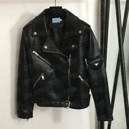 Metallabzeichen PU-Lederjacken für Damen Designermode Mäntel Hiphop Street Style Motorradjacke Outwear