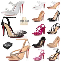Ny designer So Kate Red Bottoms klackar skor med box modepumpar kvinnor kikar tår sandaler slingback hög häl klänning pekade tå stilettos lyxgummi loafers