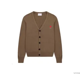 Modny projektant Paris Paris Sweater męski Amis de Coeur Macaron Love Jacquard Cardigan for Men and Women Tops Szur