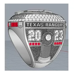 2022 2023 Baseball Rangers Seager Team Championship Ring مع هدية مروحة للرجال الخشبية للرجال