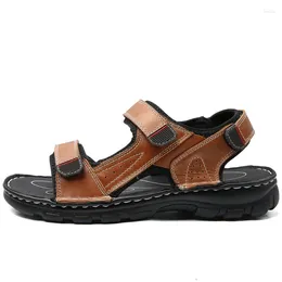 Sandals Leather S Shoes Fashion Summer Size Men S Slipers Slipper 429 Andal Fahion Hoe Lipper 583 F8797 FE25A