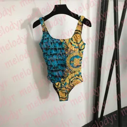 Clássico Imprimir One Piece Swimwear Mulheres Designer Bikini Quick Dry Womens Sexy Yoga Sportswear Alta Elastic Fatos Férias Banheira Terno