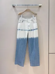 Pantaloni da donna 2023 Processo di tintura a rotolamento sfumato Stile unico Moda sottile