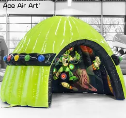 Fantastisches aufblasbares UFO-Kuppelzelt für Kinder, Unterhaltungs-Iglu mit LED-Lichtern für Partys im Innen- und Außenbereich oder Schulbildung