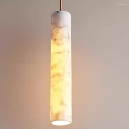 Lustres modernos lustre de mármore jantar luz AC110V 220V barra de ouro hanglamp cabeceira plafonnier