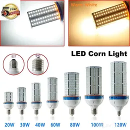 スーパーブライトLEDコーンバルブE27 E40高出力30W 40W 60W 80W 100W 120W LEDコーンライト360角度SMD 2835 LEDランプ照明100-265Vライト