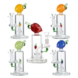 Heiße verkaufende Frucht-Form-Glasbong viele Arten Öl-Tupfer-Rigs Recycler Perkolator-Glas-Huka-Wasserpfeifen-Frucht innerhalb 14mm 5mm Stärke-weibliches Gelenk mit Schüssel