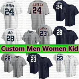 2023 Custom Baseball Jersey 28 Javier Baez Miguel Cabrera Kirk Gibson Tucker Barnhart Jacoby Jones Dustin Garneau Jake Rogers Jonathan Schoop Eric Haase Zack Short