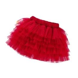 Skirts Summer Six-story Gauze Girls Skiing Children's Princess Dance Tutu Fashion Parents Children's Grid Skiing Youth Girls Cake Skiing 230406